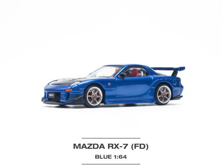 POPRACE 1 64 Mazda RX-7 RE Amemiya Blue with Carbon hood For Cheap