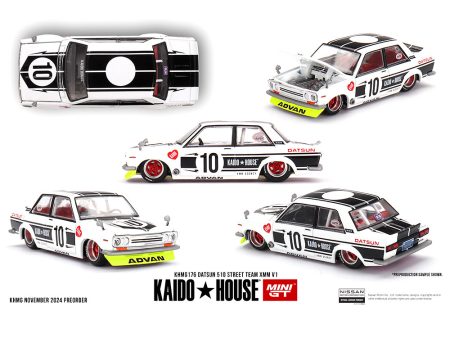 (Preorder) Kaido House x Mini GT 1:64 Datsun 510 Street Team XMM V1- White For Cheap