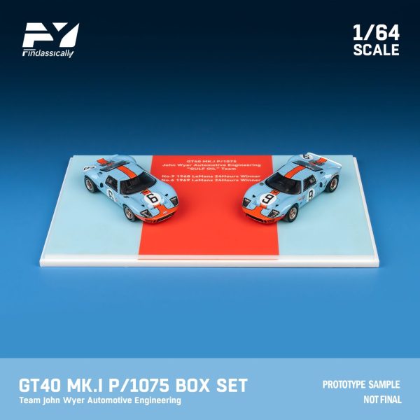 (Preorder) Findclassically 1 64 Ford GT40 Mk.l 1968 LeMans Gulf 2 Cars Winners set Limited to 200 sets Supply