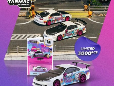 Tarmac Works 1:64 VERTEX Nissan Silvia S15 Hello Kitty Drift Car IDE Limited Edition Online Hot Sale