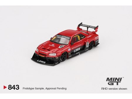 (Preorder) Mini GT 1:64 Nissan LB-ER34 Super Silhouette SKYLINE – Red Black – Limited Edition Discount