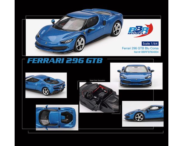 (Preorder) BBR Models 1:64 Ferrari 296 GTB – Blu Corsa – Limited Edition Fashion