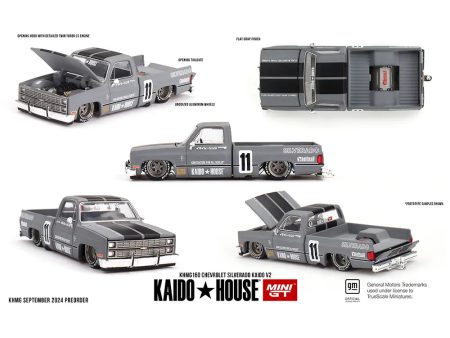 (Preorder) Kaido House x Mini GT 1:64 Chevrolet Silverado Kaido V2 – Grey Online Sale