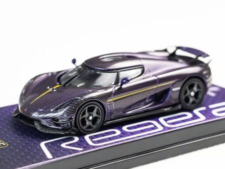 Tarmac Works 1 64 Koenigsegg Regera Purple Carbon Fiber Toycar Salon Special Ed. Online