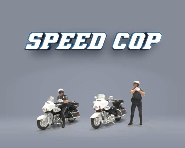 (Preorder) American Diorama 1:64 Figures Speed Cop Police Motorcycles – MiJo Exclusives Limited Supply