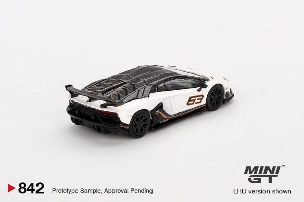 (Preorder) Mini GT 1:64 Lamborghini Aventador SVJ 63 – Bianco Asopo Online now