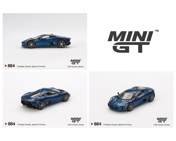 (Preorder) Mini GT 1:64 Jaguar C-X75 – Blue For Sale