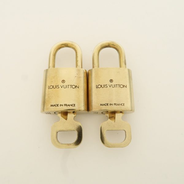 Louis Vuitton Set of 10 Lock & Key Cadena Key Lock Metal Gold For Sale