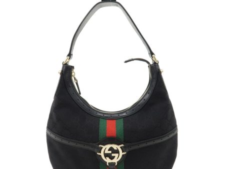 GUCCI Gucci Interlocking G Sherry Canvas Shoulder Bag 114869 Cheap