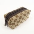 GUCCI GG Canvas Leather Pouch Cosmetic Pouch Beige Brown 29596 Fashion