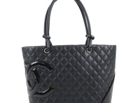 CHANEL Cambon Line Lambskin COCO Mark Large Tote Bag A25169 For Discount