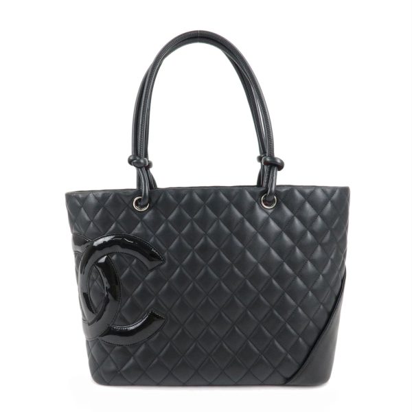 CHANEL Cambon Line Lambskin COCO Mark Large Tote Bag A25169 For Discount