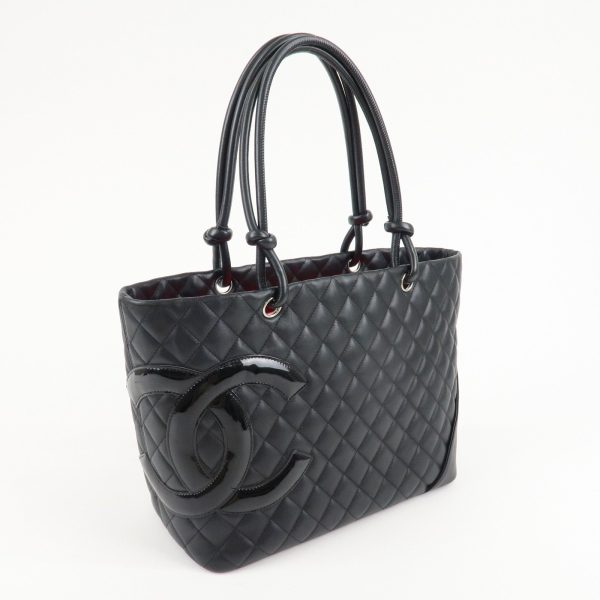 CHANEL Cambon Line Lambskin COCO Mark Large Tote Bag A25169 For Discount