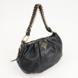 PRADA Leather Chain One-Shoulder Bag Black Gold Hardware Online Hot Sale