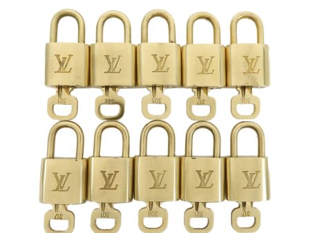 Louis Vuitton Set of 10 Lock & Key Cadena Key Lock Metal Gold Supply