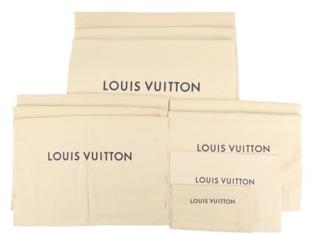 Louis Vuitton Set of 10 Dust Bag Storage Bag Flap New Style Beige For Cheap