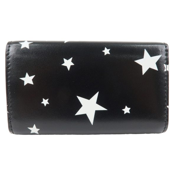 BALENCIAGA Leather 6 Key Case Star Print Black White 499204 Online Hot Sale