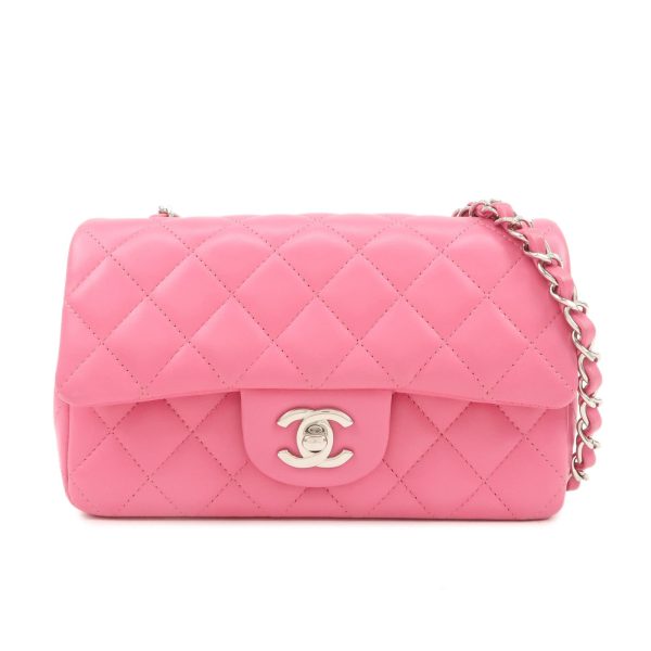 CHANEL Mini Matelasse 20 Lamb Skin Chain Shoulder Bag Pink A69900 Cheap