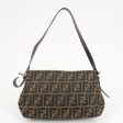 FENDI Zucca Canvas Leather Shoulder Bag Brown Black 26566 Online Sale