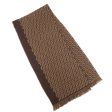 FENDI Zucchino Wool 100% Scarf Brown Black For Discount