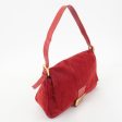 FENDI Mamma Baguette Suede Leather Shoulder Bag Red 26325 Online Sale