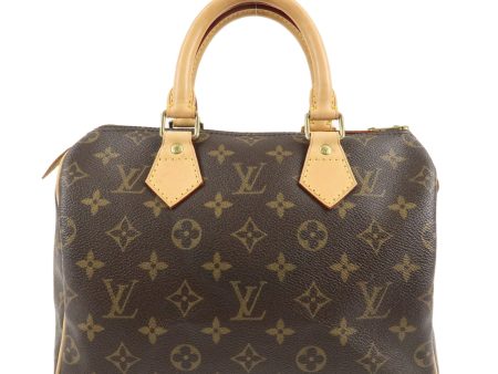 Louis Vuitton Monogram Speedy 25 Hand Bag Boston Bag M41528 Fashion