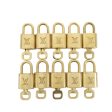 Louis Vuitton Set of 10 Lock & Key Cadena Key Lock Metal Gold For Sale