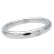 Tiffany&Co. Stacking Band Ring 1P Diamond PT950 Platinum US6 Sale