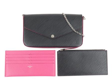 Louis Vuitton Epi Pochette Felicie Shoulder Bag Noir Pink M64579 Online