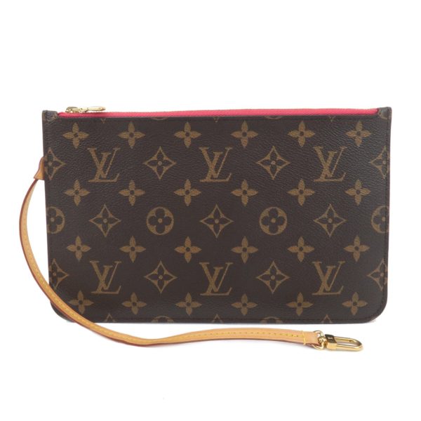 Louis Vuitton Monogram Neverfull MM Pouch Brown Fuchsia Online