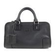 LOEWE Anagram Leather Amazona 28 Hand Bag Black Silver HDW Online Hot Sale