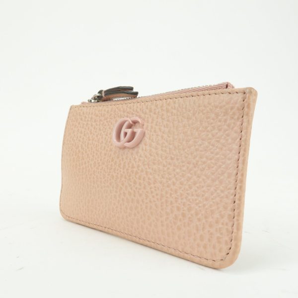 GUCCI GG Marmont Leather Fragment Case Card Case Pink 701070 For Sale