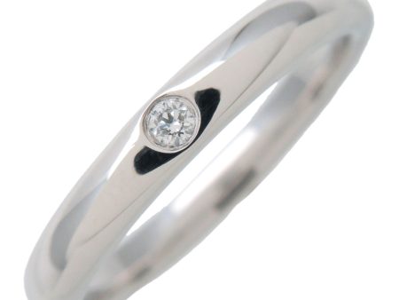 Tiffany&Co. Stacking Band Ring 1P Diamond PT950 Platinum US5.5 on Sale