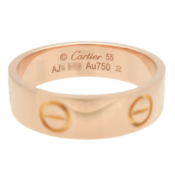 Cartier Love Ring K18PG 750PG Rose Gold #55 US7.5 EU55 HK16.5 Online Hot Sale