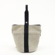 HERMES Canvas Saxo MM Hand Bag Tote Bag Ivory Black Online Hot Sale