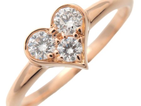 Tiffany&Co. Sentimental Heart 3P Diamond Ring K18 Rose Gold US6 Discount