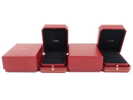 Cartier Set of 2 Pair Ring Box Display Box Jewelry Box For Ring Online Hot Sale