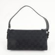 GUCCI GG Canvas Leather Small Hand Bag Pouch Black 103399 Supply