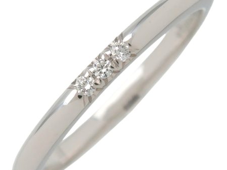 Tiffany&Co. Classic Band Ring 3P Diamond PT950 EU52.5 US6.5Used F S Hot on Sale