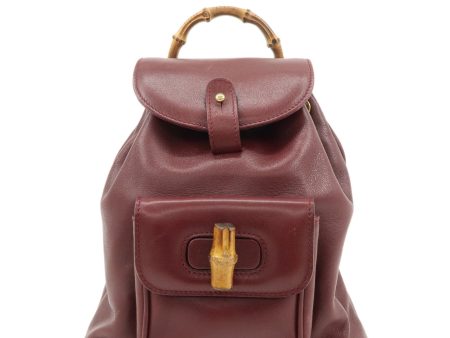 GUCCI Bamboo Leather Mini Ruck Sack Back Pack 003.2058.0030.0 Supply