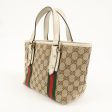 GUCCI GG Canvas Leather Hand Bag Mini Tote Beige Ivory 139261 Hot on Sale