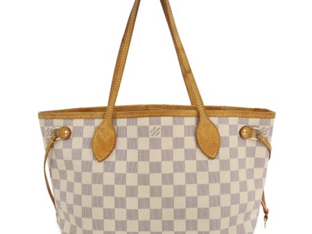 Louis Vuitton Damier Azur Neverfull PM Tote Bag Hand Bag N51110 Cheap