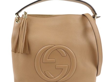 GUCCI SOHO Leather 2Way Bag Shoulder Bag Beige 536194 Supply