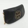 Tory Burch Amanda Logo Leather Chain Shoulder Bag Black on Sale