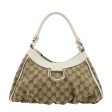 GUCCI Abbey GG Canvas Leather Shoulder Bag Beige Ivory 190525 Discount