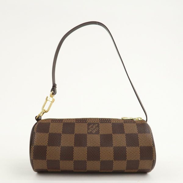 Louis Vuitton Damier Ebene Mini Pouch for Papillon Bag Brown Cheap