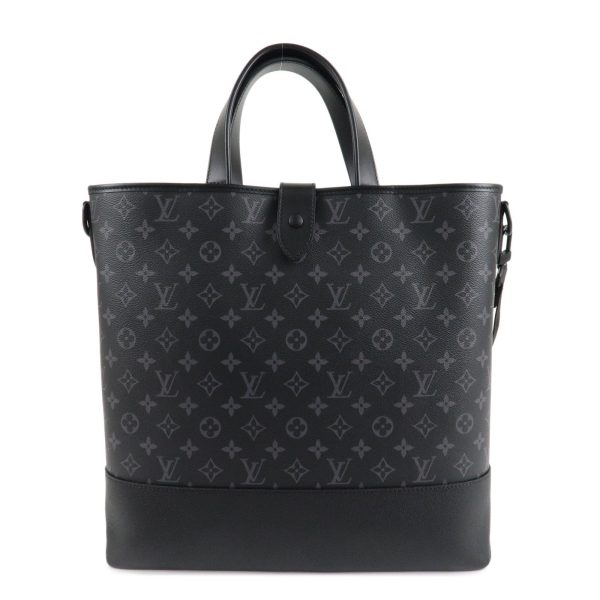 Louis Vuitton Monogram Eclipse Saumur Tote Bag Black Gray M45914 on Sale