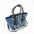 PRADA Unborn Calf Suede Leather 2Way Hand Bag Blue Black 1BA025 Online