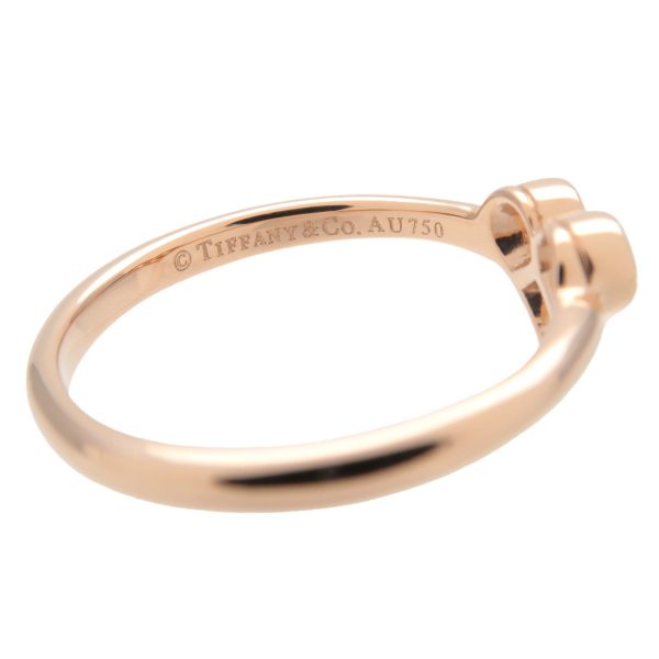 Tiffany&Co. Sentimental Heart 3P Diamond Ring K18 Rose Gold US6 Discount