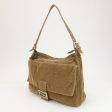 FENDI Corduroy Shoulder Bag Hand Bag Khaki 26425 on Sale